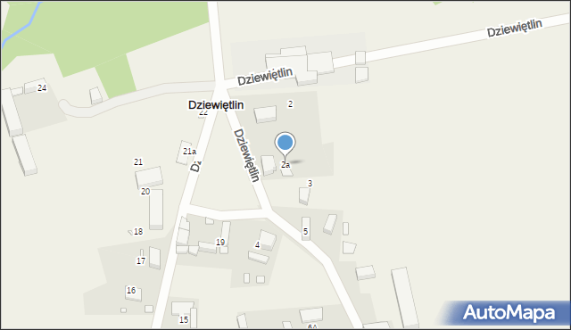 Dziewiętlin, Dziewiętlin, 2a, mapa Dziewiętlin