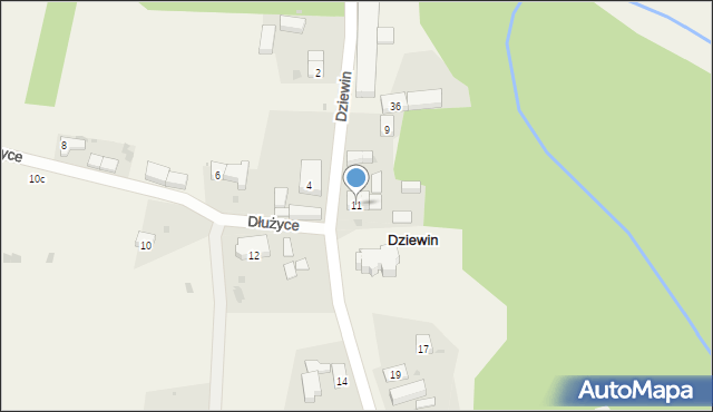 Dziewin, Dziewin, 11, mapa Dziewin