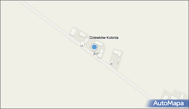 Dziewków, Dziewków, 15, mapa Dziewków