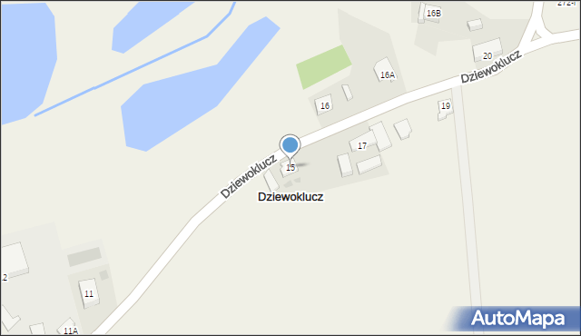 Dziewoklucz, Dziewoklucz, 15, mapa Dziewoklucz