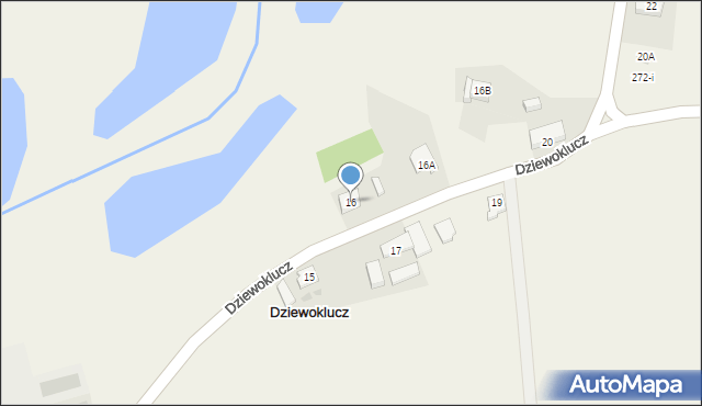 Dziewoklucz, Dziewoklucz, 16, mapa Dziewoklucz