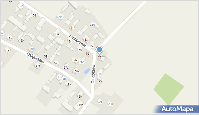 Dzigorzew, Dzigorzew, 32, mapa Dzigorzew