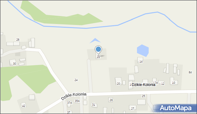 Dzikie-Kolonia, Dzikie-Kolonia, 22, mapa Dzikie-Kolonia