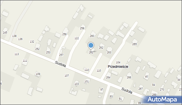 Dzikowiec, Dzikowiec, 261, mapa Dzikowiec