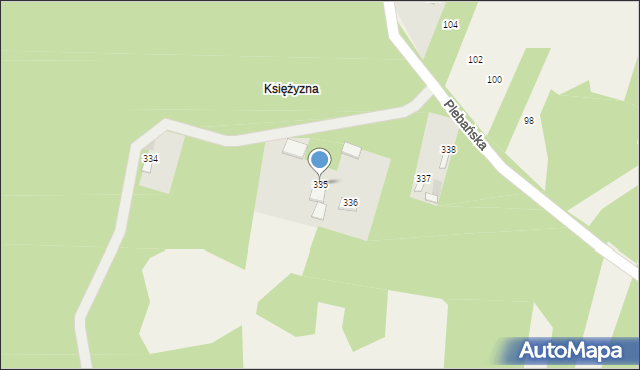 Dzikowiec, Dzikowiec, 335, mapa Dzikowiec