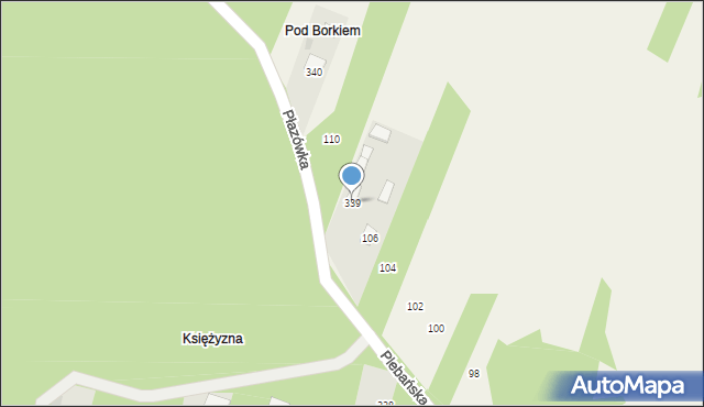 Dzikowiec, Dzikowiec, 339, mapa Dzikowiec