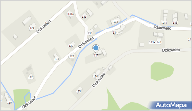 Dzikowiec, Dzikowiec, 127, mapa Dzikowiec