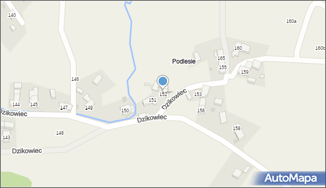 Dzikowiec, Dzikowiec, 152, mapa Dzikowiec