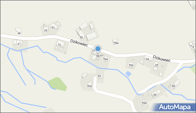 Dzikowiec, Dzikowiec, 59, mapa Dzikowiec