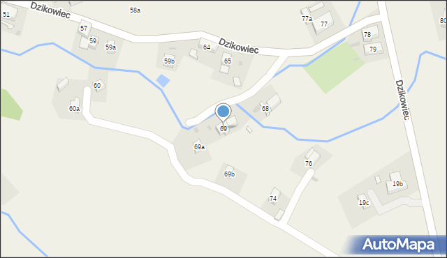 Dzikowiec, Dzikowiec, 69, mapa Dzikowiec