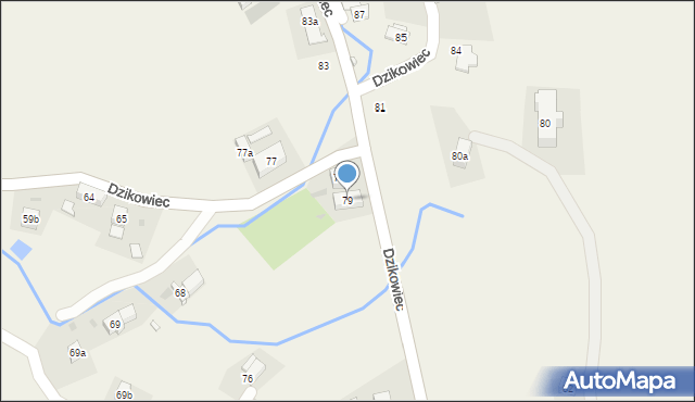 Dzikowiec, Dzikowiec, 79, mapa Dzikowiec