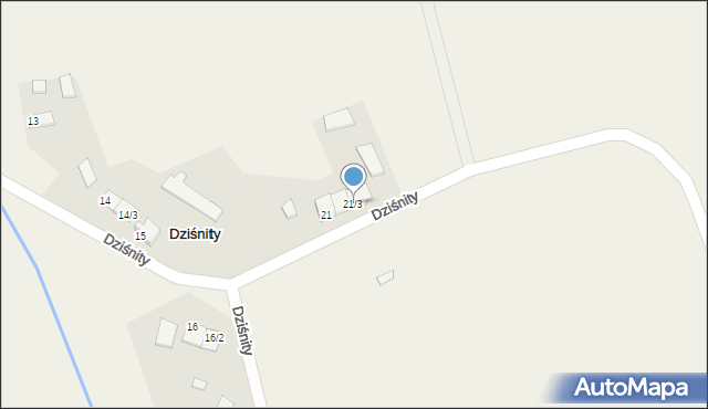 Dziśnity, Dziśnity, 21/3, mapa Dziśnity