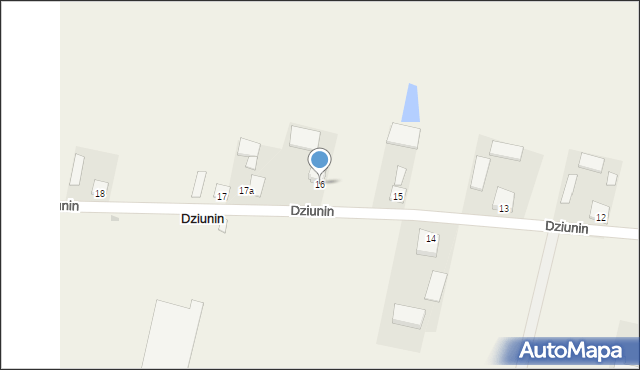 Dziunin, Dziunin, 16, mapa Dziunin