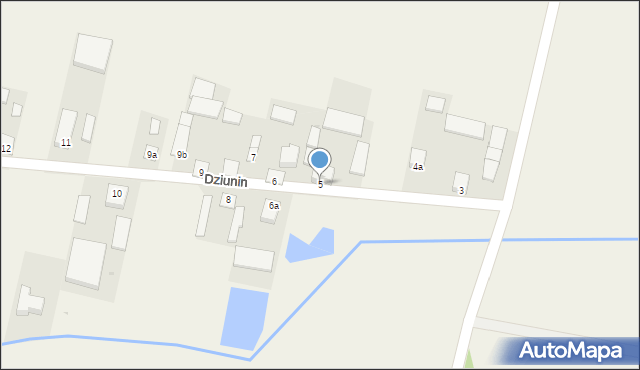 Dziunin, Dziunin, 5, mapa Dziunin