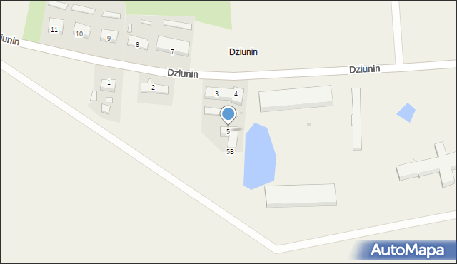 Dziunin, Dziunin, 5, mapa Dziunin