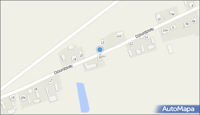 Dziurdzioły, Dziurdzioły, 14, mapa Dziurdzioły