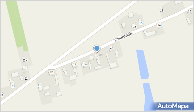 Dziurdzioły, Dziurdzioły, 18, mapa Dziurdzioły