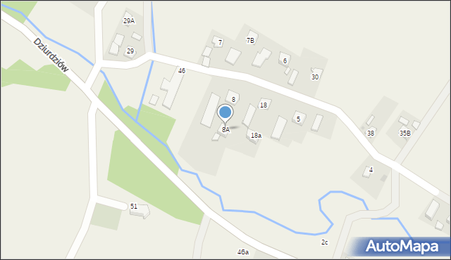 Dziurdziów, Dziurdziów, 8A, mapa Dziurdziów