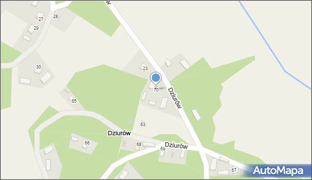 Dziurów, Dziurów, 70, mapa Dziurów