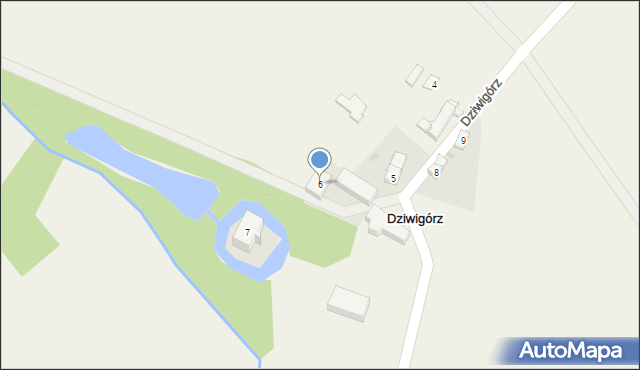 Dziwigórz, Dziwigórz, 6, mapa Dziwigórz