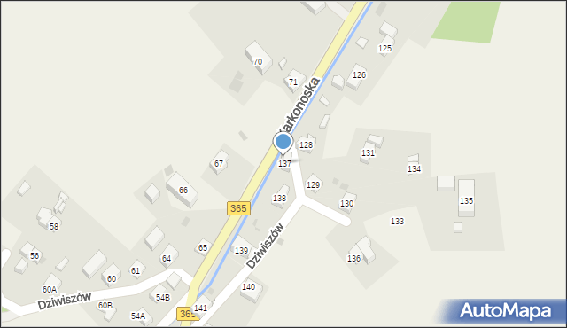 Dziwiszów, Dziwiszów, 137, mapa Dziwiszów