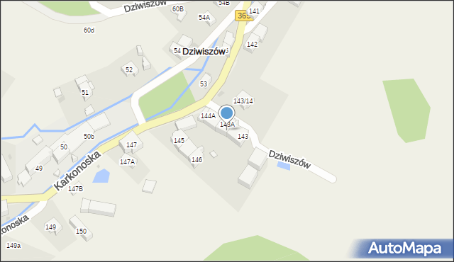 Dziwiszów, Dziwiszów, 144, mapa Dziwiszów