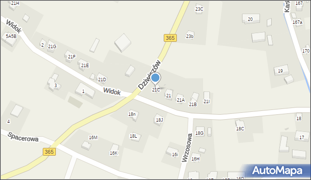 Dziwiszów, Dziwiszów, 21C, mapa Dziwiszów