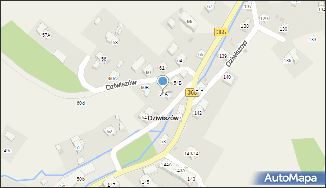 Dziwiszów, Dziwiszów, 54A, mapa Dziwiszów