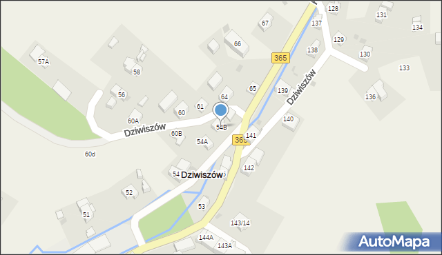 Dziwiszów, Dziwiszów, 54B, mapa Dziwiszów