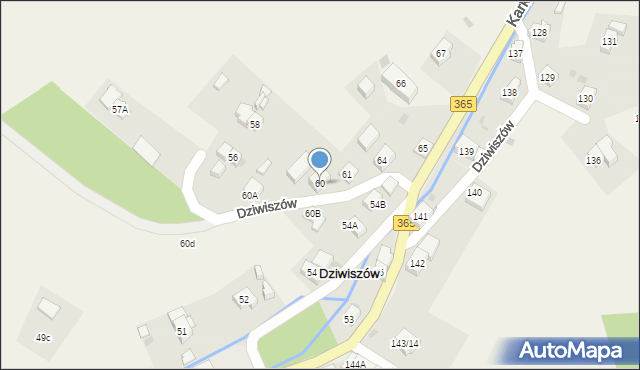 Dziwiszów, Dziwiszów, 60, mapa Dziwiszów