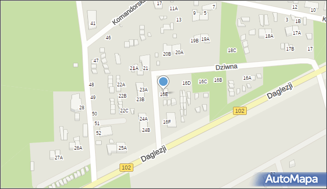 Dziwnów, Dziwna, 16E, mapa Dziwnów