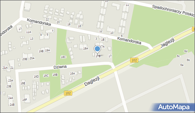 Dziwnów, Dziwna, 17B, mapa Dziwnów