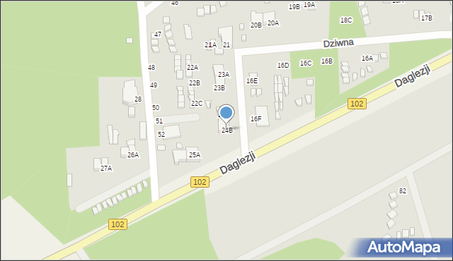 Dziwnów, Dziwna, 24B, mapa Dziwnów