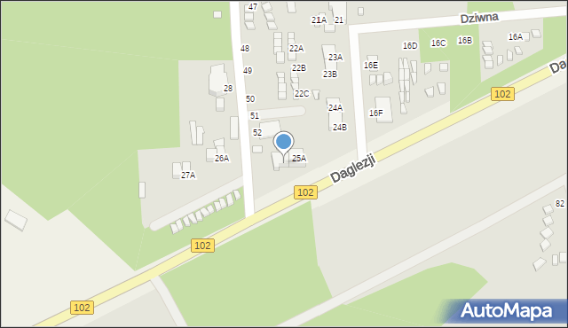 Dziwnów, Dziwna, 25B, mapa Dziwnów