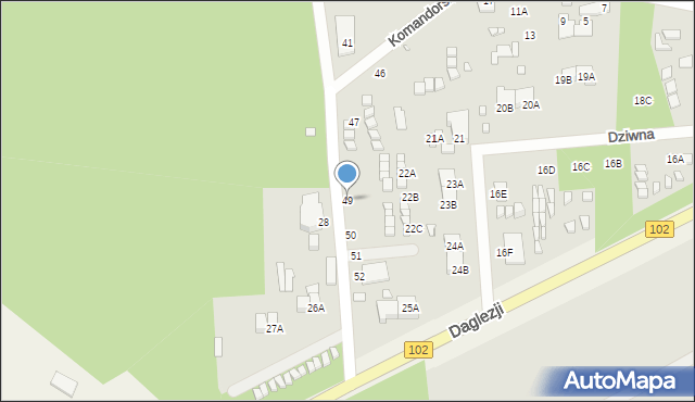 Dziwnów, Dziwna, 49, mapa Dziwnów