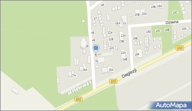 Dziwnów, Dziwna, 51, mapa Dziwnów