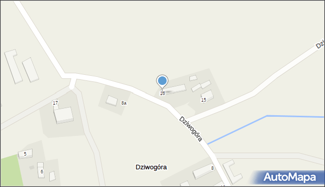 Dziwogóra, Dziwogóra, 16, mapa Dziwogóra