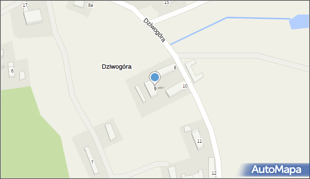 Dziwogóra, Dziwogóra, 9, mapa Dziwogóra