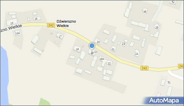 Dźwierszno Wielkie, Dźwierszno Wielkie, 19, mapa Dźwierszno Wielkie