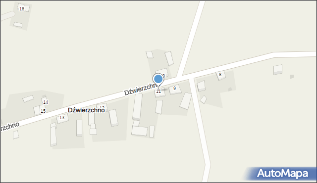 Dźwierzchno, Dźwierzchno, 11, mapa Dźwierzchno