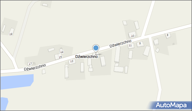 Dźwierzchno, Dźwierzchno, 12, mapa Dźwierzchno