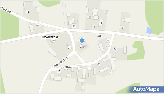 Dźwierznia, Dźwierznia, 23a, mapa Dźwierznia