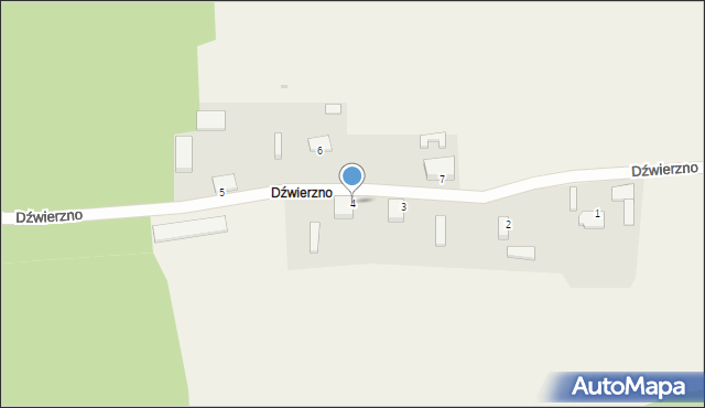 Dźwierzno, Dźwierzno, 4, mapa Dźwierzno