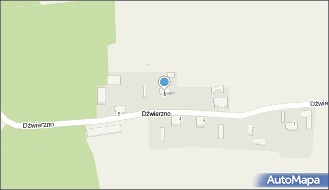 Dźwierzno, Dźwierzno, 6, mapa Dźwierzno