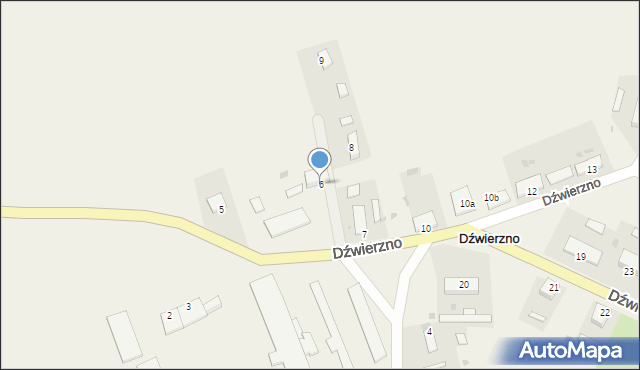 Dźwierzno, Dźwierzno, 6, mapa Dźwierzno