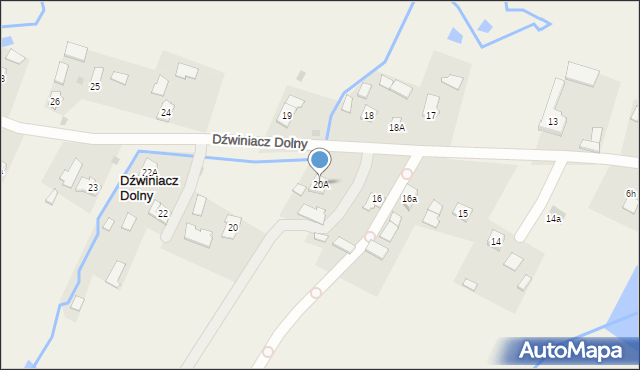 Dźwiniacz Dolny, Dźwiniacz Dolny, 20A, mapa Dźwiniacz Dolny