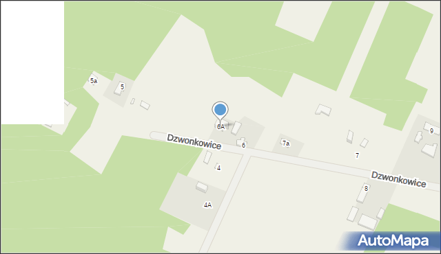 Dzwonkowice, Dzwonkowice, 6A, mapa Dzwonkowice