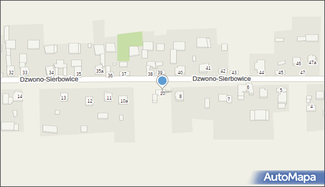 Dzwono-Sierbowice, Dzwono-Sierbowice, 10, mapa Dzwono-Sierbowice