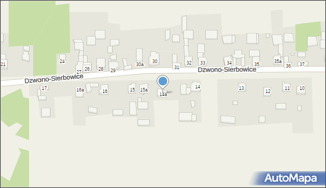 Dzwono-Sierbowice, Dzwono-Sierbowice, 14a, mapa Dzwono-Sierbowice