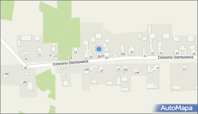 Dzwono-Sierbowice, Dzwono-Sierbowice, 28, mapa Dzwono-Sierbowice